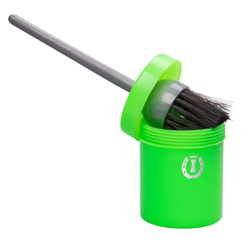Imperial Riding Hoof Oil Brush with Container in Neon Green - WEB EXCLUSIVE